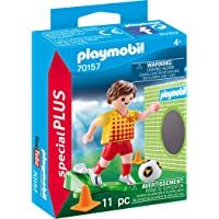 Playmobil 70157 Special Plus Jugadores de Fútbol con Puerta Pared- Multicolor
